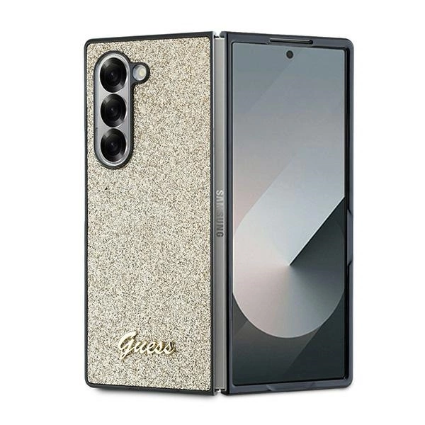 Guess 4G Glitter Script Case for Samsung Galaxy Z Fold 6 - Gold