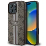 Guess 4G Printed Stripes MagSafe Case for iPhone 16 Pro Max - Brown