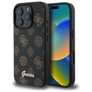 Guess Peony Script MagSafe iPhone 16 Pro Max Case - Black