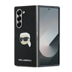 Karl Lagerfeld Saffiano Monogram Head Pin Case for Samsung Galaxy Z Fold 6 - Black