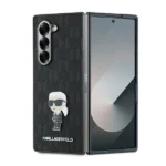 Karl Lagerfeld Saffiano Ikonik Pin Case for Samsung Galaxy Z Fold 6 - Black