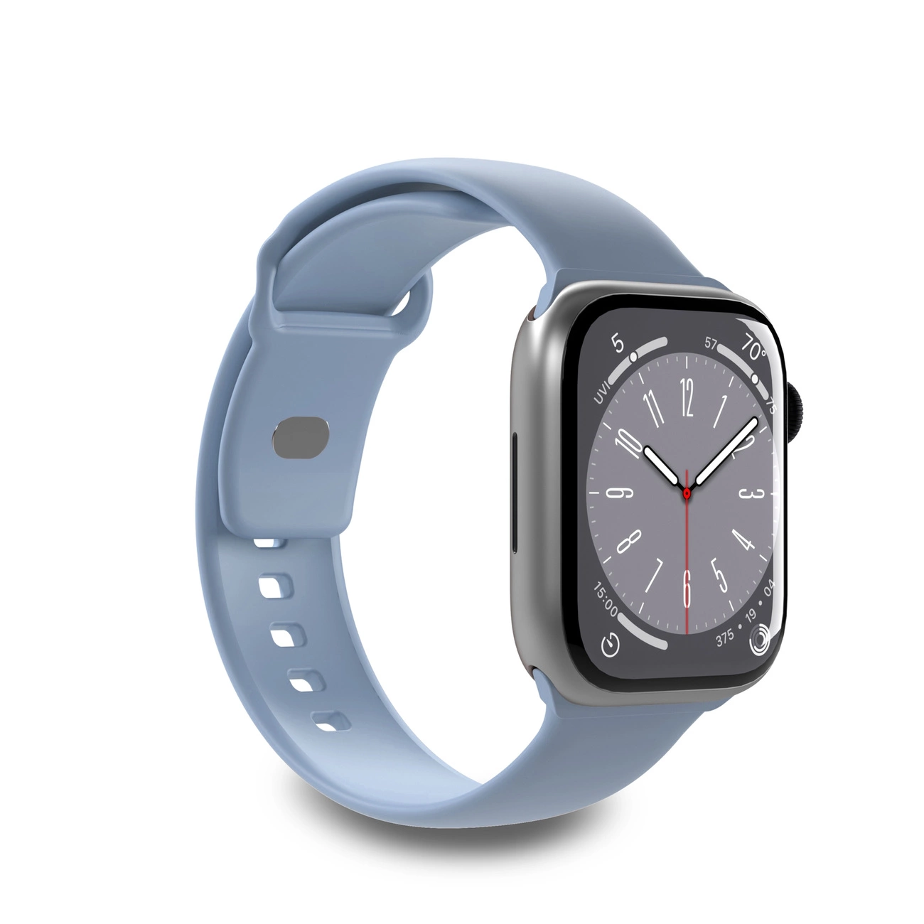 Puro Icon Silicone Strap for Apple Watch 42 / 44 / 45 / 49 mm - Light Blue (2 pcs.)