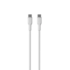 Puro Soft USB-C - USB-C 60W 1.5m silicone cable - white