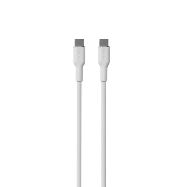 Puro Soft USB-C - USB-C 60W 1.5m silicone cable - white