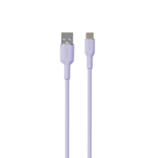 Puro Soft USB-A - USB-C Cable 1.5m - Purple