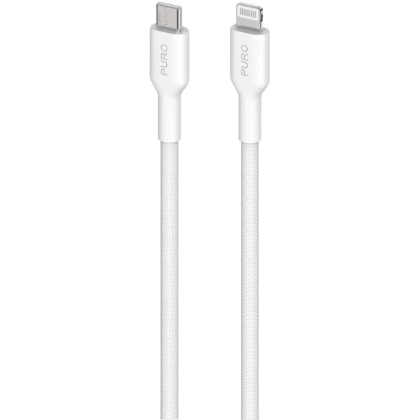 Puro Fabrik USB-C - Lightning Cable with MFI 1.2m - White