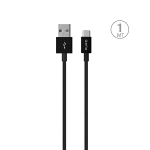 Puro White USB-A USB-C Cable 1m - Black