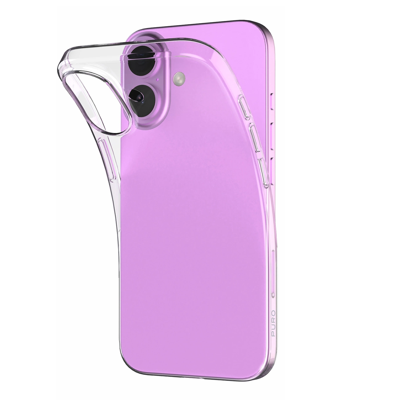 Puro 03 Nude Silicone Case for iPhone 16 Plus - Transparent