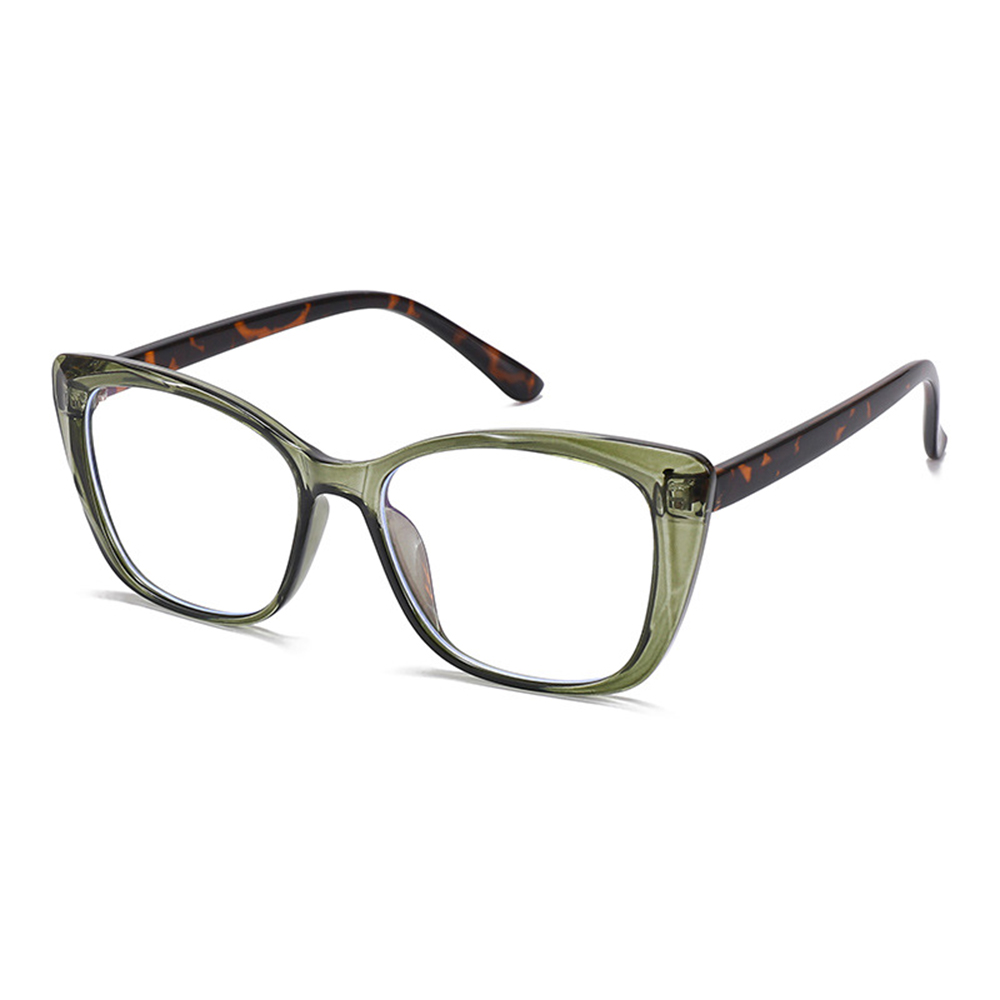 Techsuit - Anti-Blue Light Glasses Reflex PC (PC28016-C8) - Cat Eye - Green