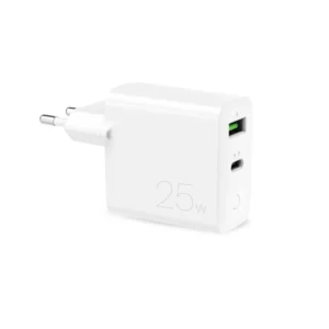 Puro 25W Power Delivery USB-A USB-C Wall Charger - White