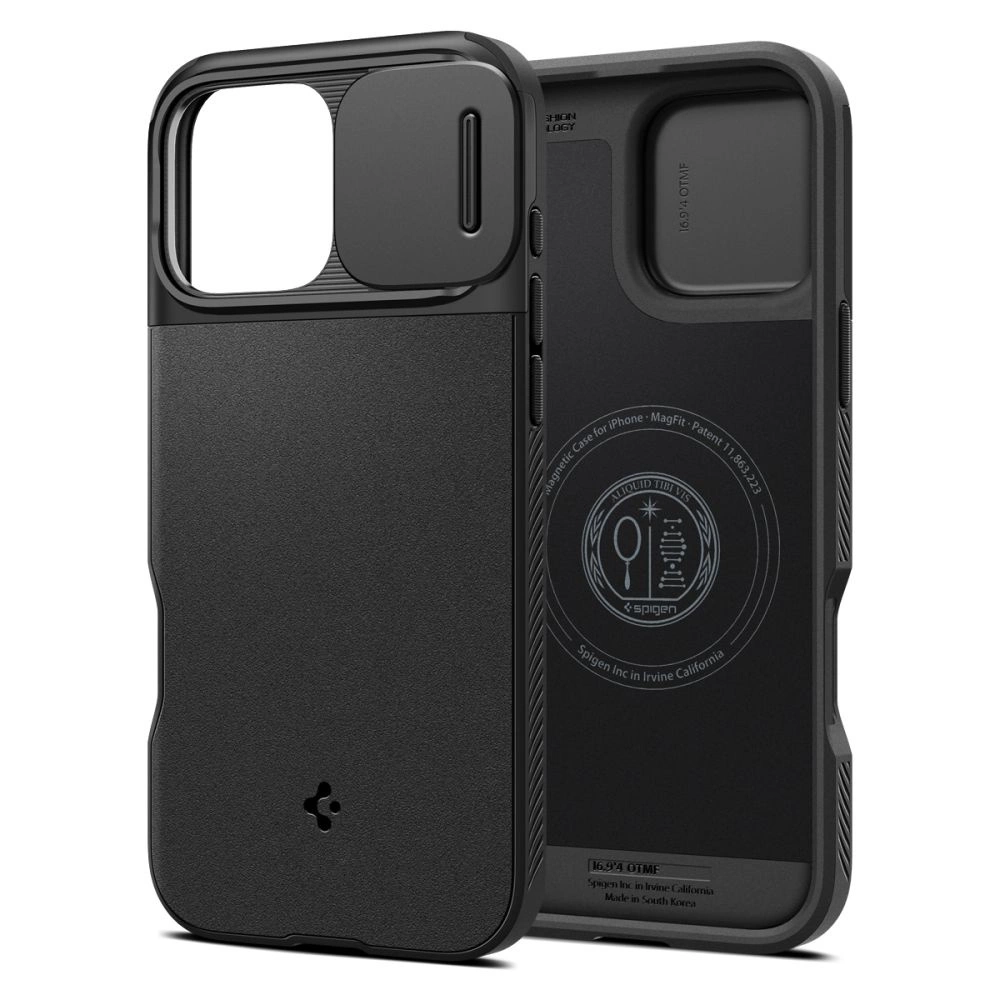 Spigen Optik Armor Mag case with MagSafe for iPhone 16 Pro - black