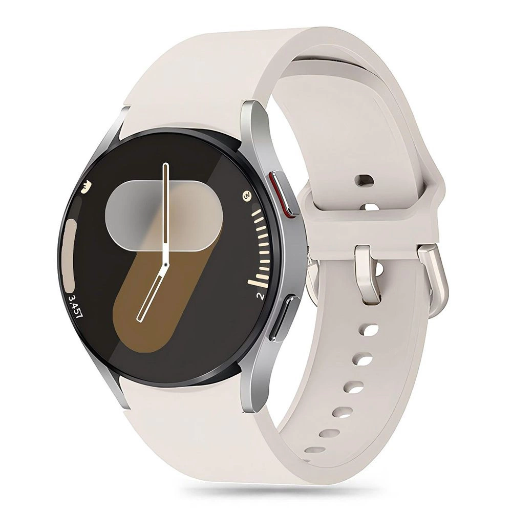 Tech-Protect Silicone Strap for Samsung Galaxy Watch 4 / 5 / 5 Pro / 6 / 7 / FE - Beige