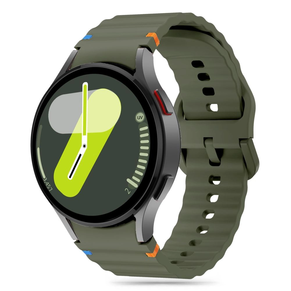 Tech-Protect Silicone Sport Strap for Samsung Galaxy Watch 4 / 5 / 5 Pro / 6 / 7 / FE - Green