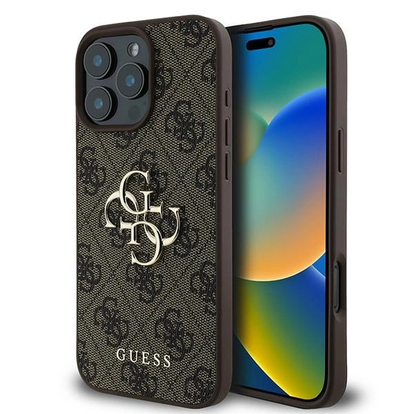 Guess 4G Big Logo iPhone 16 Pro Case - Brown