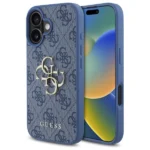 Guess 4G Big Logo iPhone 16 Case - Blue