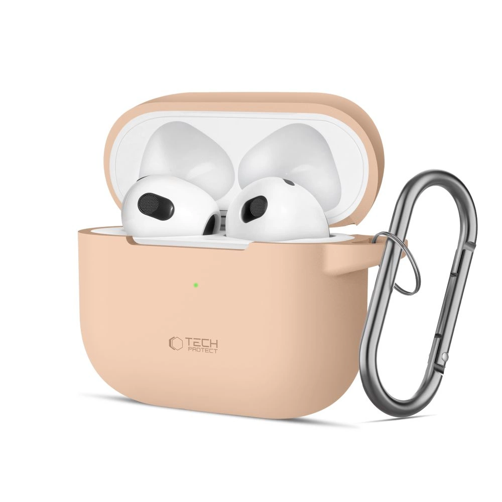 Tech-Protect Silicone Hook Case for Apple AirPods 3 - Beige