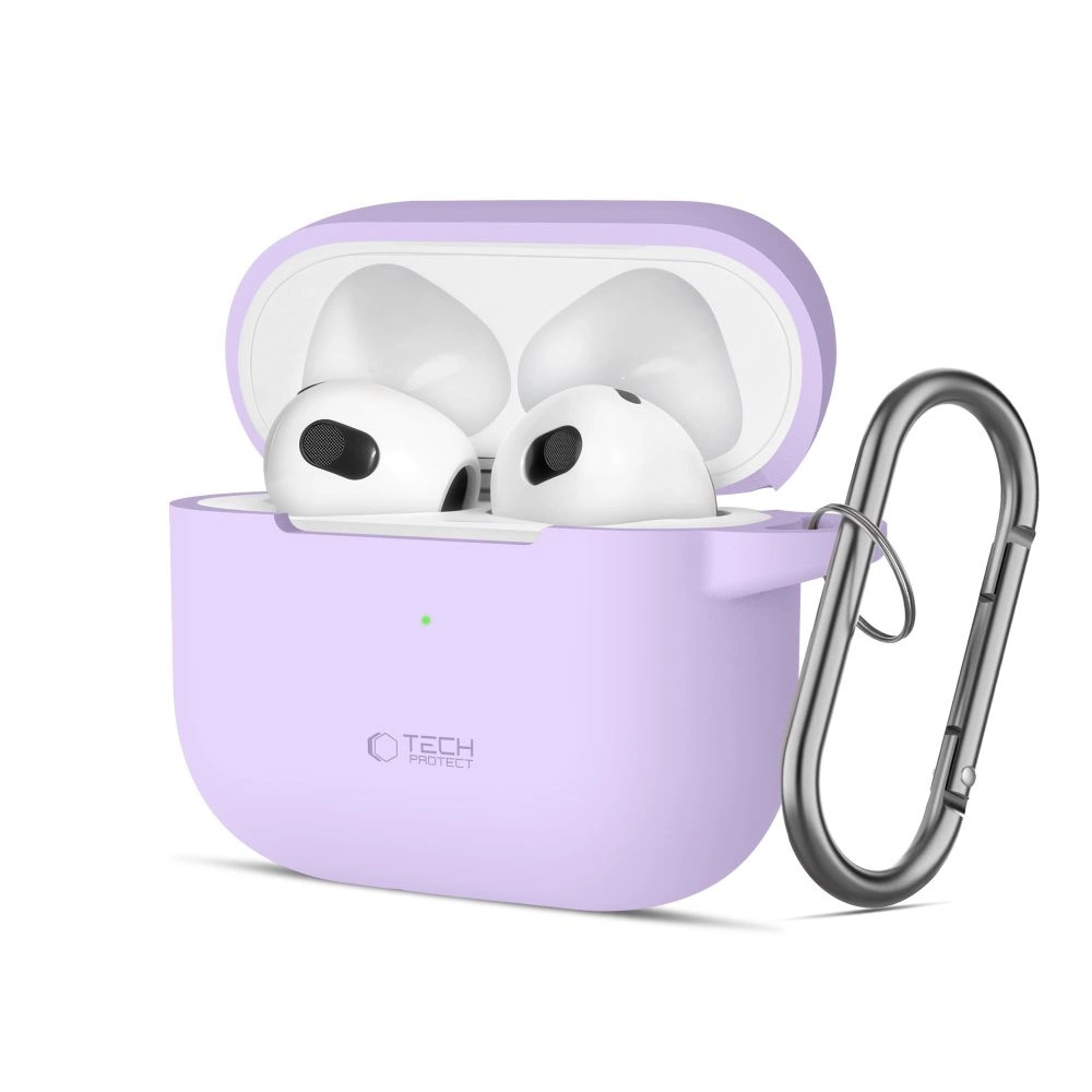 Tech-Protect Silicone Hook Case for Apple AirPods 3 - Purple