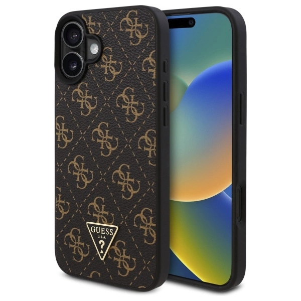 Guess New 4G Triangle Case for iPhone 16 6.1" - Black