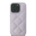 Guess Quilted Metal Logo case for iPhone 16 - light purple