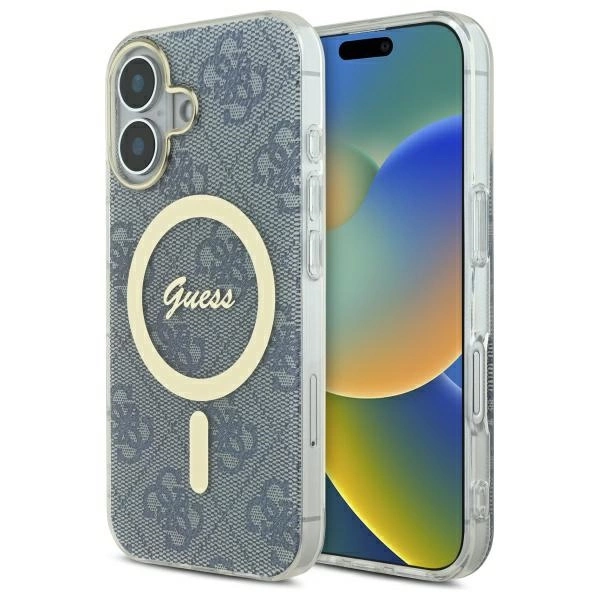 Guess IML 4G MagSafe iPhone 16 Case - Blue