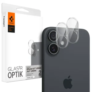 Spigen Optik Glas.tR tempered glass for iPhone 16 / 16 Plus camera - transparent (2 pcs.)