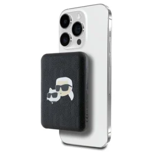 Karl Lagerfeld Powerbank inductive KLPB5FPGKSKCHK 16W 5000mAh black/black Karl&Choupette Head Pin MagSafe