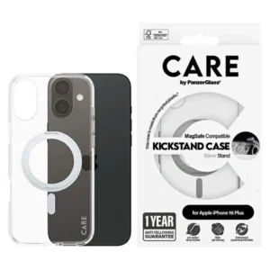 CARE by PanzerGlass Feature Kickstand Case iPhone 16 Plus 6.7" silver/silver MagSafe 1327