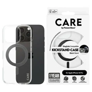 CARE by PanzerGlass Feature Kickstand Case iPhone 16 Pro 6.3" black/black MagSafe 1322