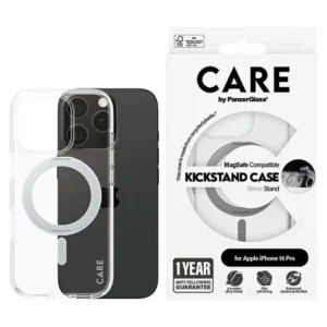 CARE by PanzerGlass Feature Kickstand Case iPhone 16 Pro 6.3" silver/silver MagSafe 1326