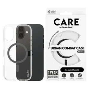 CARE by PanzerGlass Flagship Case iPhone 16 6.1" black/black MagSafe 1345