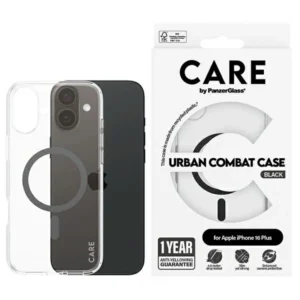 CARE by PanzerGlass Flagship Case iPhone 16 Plus 6.7" black/black MagSafe 1347