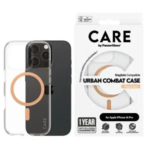 CARE by PanzerGlass Flagship Case iPhone 16 Pro 6.3" Peachy MagSafe 1374