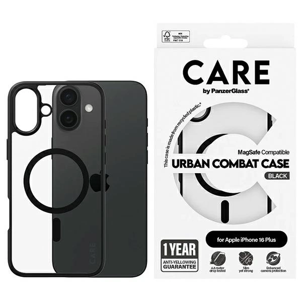 CARE by PanzerGlass Flagship Urban Case MagSafe for iPhone 16 Plus - Clear