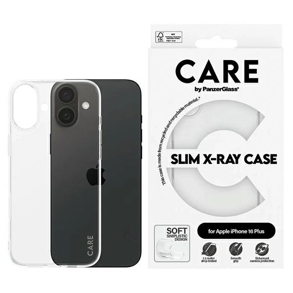 CARE by PanzerGlass X-Ray Soft Basic Case iPhone 16 Plus 6.7" transparent 1443