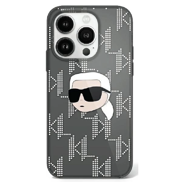 Karl Lagerfeld IML Karl Head Electroplated iPhone 16 Case - Black