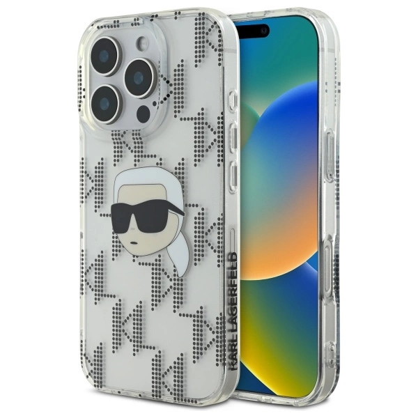 Karl Lagerfeld IML Karl Head Electroplated Case for iPhone 16 Pro Max - Clear