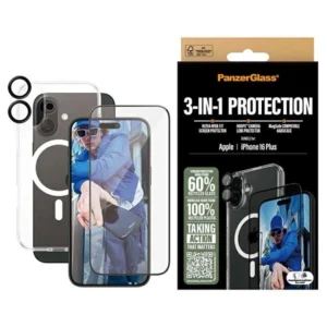 PanzerGlass Bundle 3in1 iPhone 16 Plus 6.7" D3O Hardcase + Screen Protector UWF+ Lens B1293+2863+1283