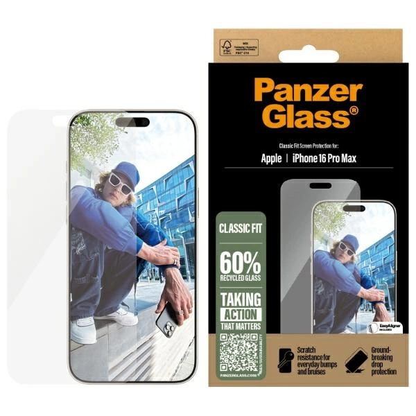 PanzerGlass Screen Protector iPhone 16 Pro Max 6.9" Classic Fit 2876