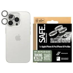 SAFE by PanzerGlass iPhone 16 Pro 6.3" / 16 Pro Max 6.9" Lens Protector silver/glitter silver SAFE95893