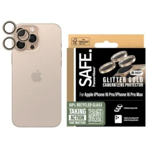 SAFE by PanzerGlass iPhone 16 Pro 6.3" / 16 Pro Max 6.9" Lens Protector gold/glitter gold SAFE95895