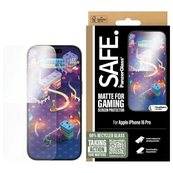 SAFE by PanzerGlass iPhone 16 Pro 6.3" Gaming Screen Protector Ultra-Wide Fit SAFE95887