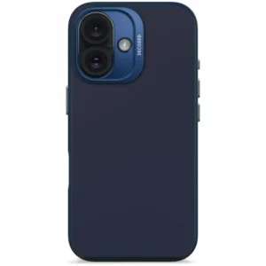 Decoded AntiMicrobial Silicone Backcover Case with MagSafe for iPhone 16 - Navy Blue