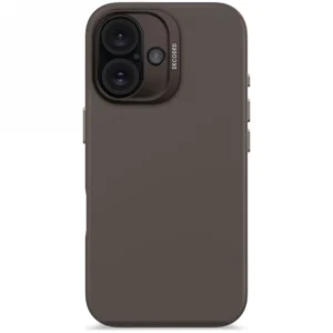 Decoded AntiMicrobial Silicone Backcover with MagSafe for iPhone 16 - Dark Brown