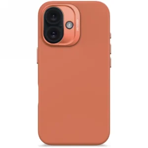 Decoded AntiMicrobial Silicone Backcover with MagSafe for iPhone 16 - Orange