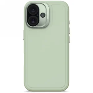 Decoded AntiMicrobial Silicone Stacks Backcover Case with MagSafe for iPhone 16 - Green