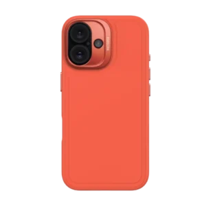 Decoded AntiMicrobial Silicone Stacks Backcover with MagSafe for iPhone 16 - Orange