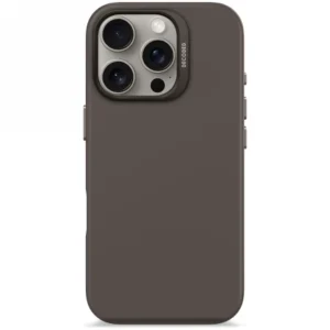 Decoded AntiMicrobial Silicone Backcover with MagSafe for iPhone 16 Pro - Dark Brown