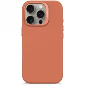 Decoded AntiMicrobial Silicone Backcover with MagSafe for iPhone 16 Pro - Orange