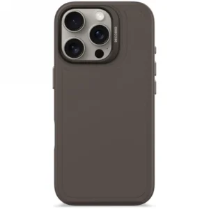 Decoded AntiMicrobial Silicone Stacks Backcover with MagSafe for iPhone 16 Pro - Dark Brown