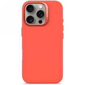 Decoded AntiMicrobial Silicone Stacks Backcover with MagSafe for iPhone 16 Pro - Orange